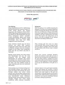 2021 - Laporan Karakterisasi Optimasi dan Rekomendasi Pengolahan Bebas Merkuri Bijih Sekunder Kuantan Singingi 